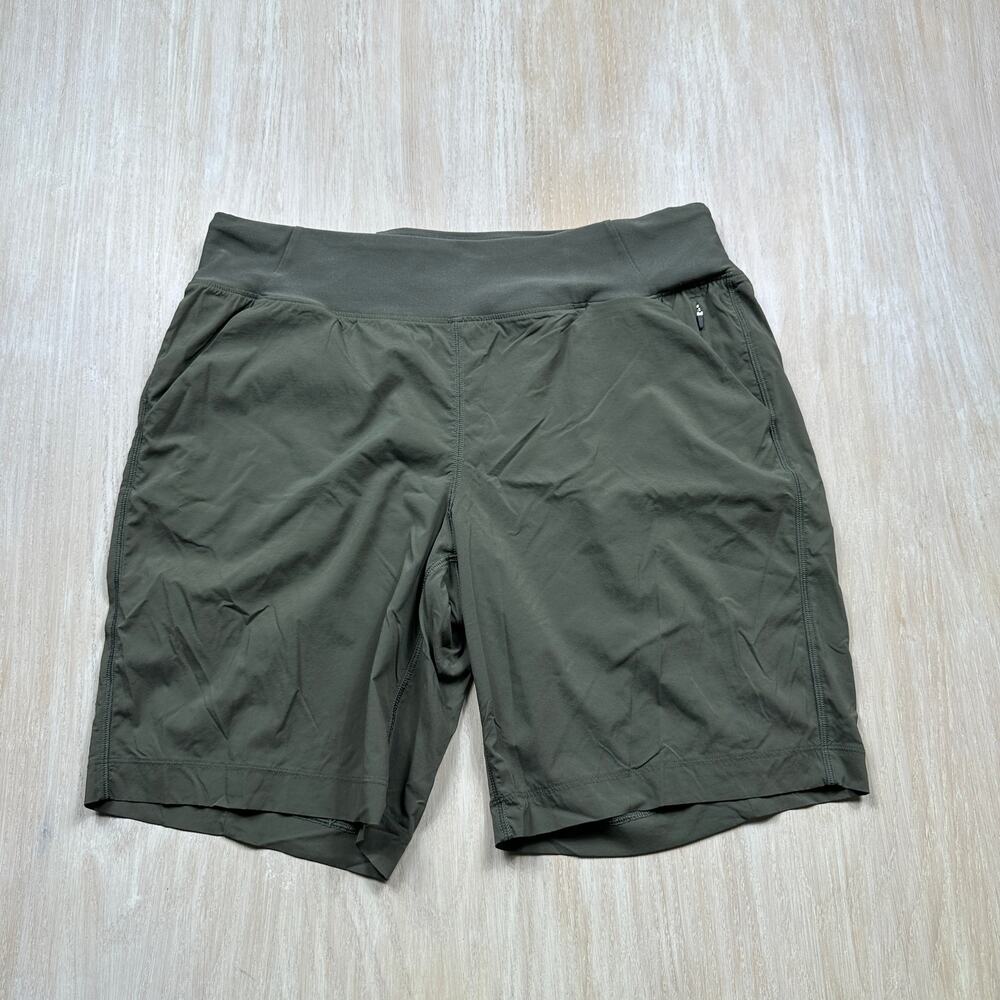 prAna Olive Green Stretch Pull On Gorpcore HikingA Outdoor Bermuda Shorts XL